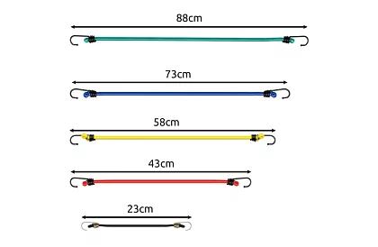 Rögzítő hevederek kampókkal – 12 db a készletben