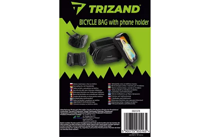 Vízálló kerékpáros táska mobiltelefon tartóval