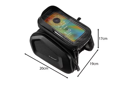 Vízálló kerékpáros táska mobiltelefon tartóval