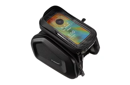 Vízálló kerékpáros táska mobiltelefon tartóval