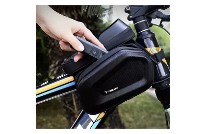 Vízálló kerékpáros táska mobiltelefon tartóval