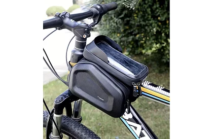 Vízálló kerékpáros táska mobiltelefon tartóval