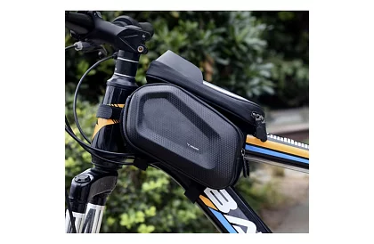 Vízálló kerékpáros táska mobiltelefon tartóval