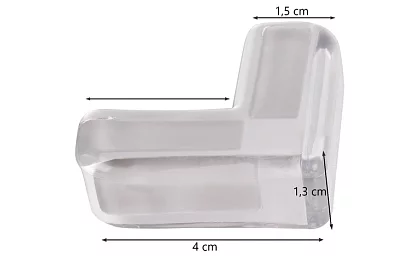 Silikon sarkok védelme bútorok sarkain - 12 darabos készlet