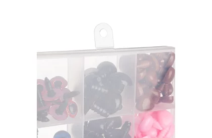 Szemek és orrok plüssállatokhoz – 560 darabos készlet + tok