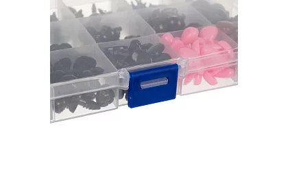 Szemek és orrok plüssállatokhoz – 560 darabos készlet + tok