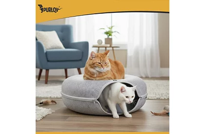 Macskás antistressz fekhely – alagút