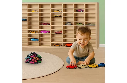 Kamion fa wooden shelf – organizer for cars – 80 compartments