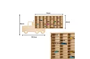 Kamion fa wooden shelf – organizer for cars – 80 compartments