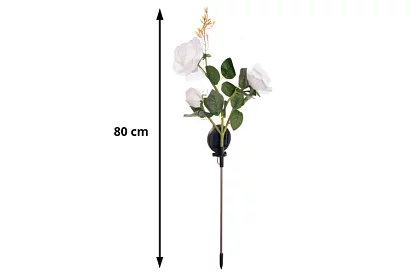 Napfény LED kerti lámpa – rózsa