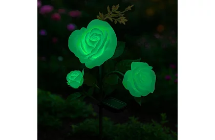 Napfény LED kerti lámpa – rózsa