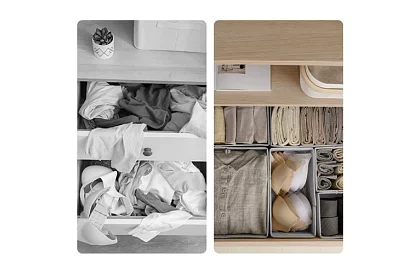 Szekrénybe való szervező - 6 darabos készlet