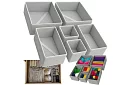 Szekrénybe való szervező - 6 darabos készlet