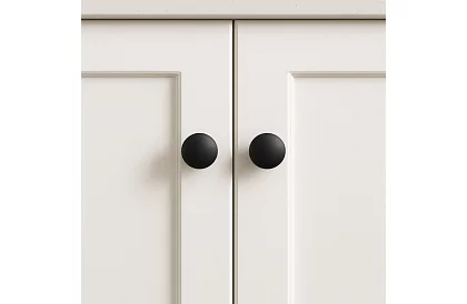 Bútorfogantyúk – fekete gombok - 10 darab