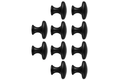 Bútorfogantyúk – fekete gombok - 10 darab