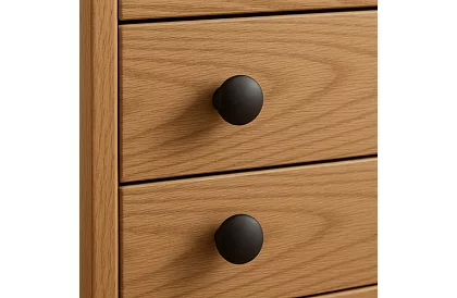 Bútorfogantyúk – fekete gombok - 10 darab