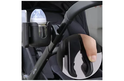 Italtartó és telefon a babakocsi fogantyújára