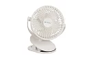 Vezeték nélküli ventilátor klipszel - fehér - tölthető USB-C 1200 mAh