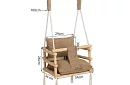 Gyermek függő hinta – bézs bársony