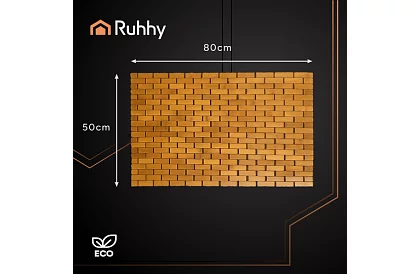 Bambusz fürdőszobai szőnyeg – 80×50 cm