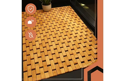 Bambusz fürdőszobai szőnyeg – 80×50 cm