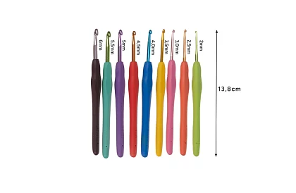 Horgolókészlet tokban kiegészítőkkel – 58 darab