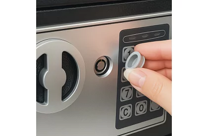 Kombinált széf kódzárral és kulccsal