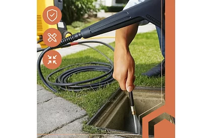 Magasnyomású tömlő csövek és felületek tisztításához – 15 méter