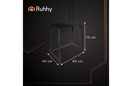 Összecsukható fekete asztal – 80 x 75 x 40 cm