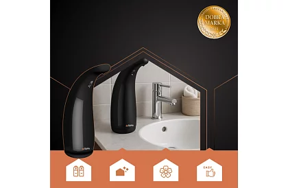 Beérintés nélküli szappanadagoló – fekete