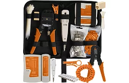 Kábeltesztelő RJ45/RJ11 + krimpelőfogó - minden az ethernet hálózat telepítéséhez