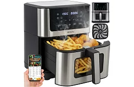 Hőlégkeveréses, tapadásmentes fritőz – 8 literes űrtartalom