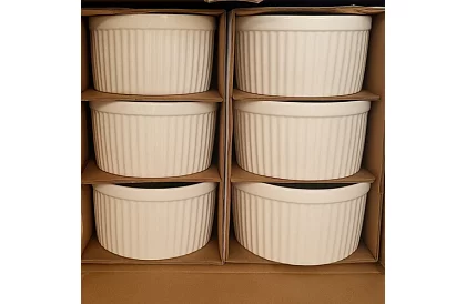 Zsámozható porcelán ramekin tálak – 6 darab a készletben