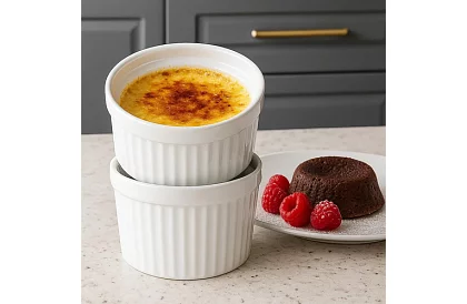 Zsámozható porcelán ramekin tálak – 6 darab a készletben