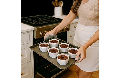 Zsámozható porcelán ramekin tálak – 6 darab a készletben