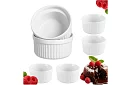 Zsámozható porcelán ramekin tálak – 6 darab a készletben