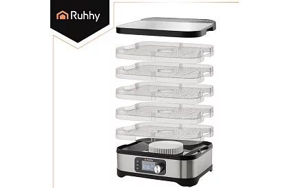 Élelmiszer-, gomba- és gyümölcsszárító 10 l – 5 szint + tartozékok