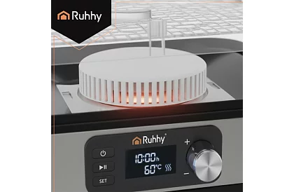 Élelmiszer-, gomba- és gyümölcsszárító 10 l – 5 szint + tartozékok