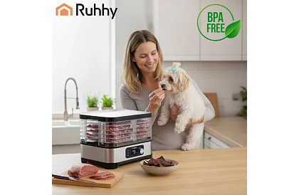 Élelmiszer-, gomba- és gyümölcsszárító 10 l – 5 szint + tartozékok