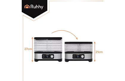 Élelmiszer-, gomba- és gyümölcsszárító 10 l – 5 szint + tartozékok