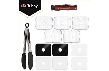 Élelmiszer-, gomba- és gyümölcsszárító 10 l – 5 szint + tartozékok