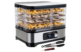 Élelmiszer-, gomba- és gyümölcsszárító 10 l – 5 szint + tartozékok