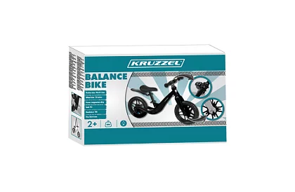 Gyerek könnyű futóbicikli fekete – 12" kerekek + vállpánt