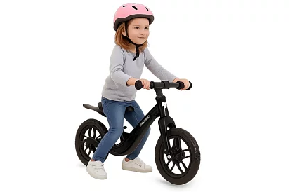 Gyerek könnyű futóbicikli fekete – 12" kerekek + vállpánt