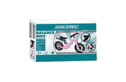 Gyerek könnyű rózsaszín futóbicikli – 12 kerék + vállpánt