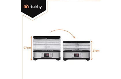 Gombaszárító és gyümölcsszárító 10 liter – 5 szint + tartozékok
