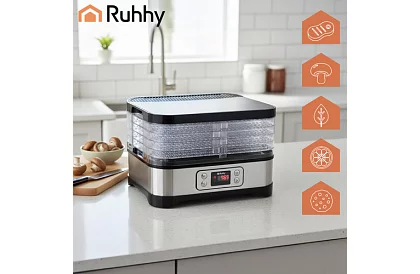 Gombaszárító és gyümölcsszárító 10 liter – 5 szint + tartozékok