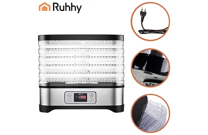 Gombaszárító és gyümölcsszárító 10 liter – 5 szint + tartozékok