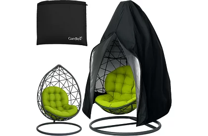 Fedezék a kertben lévő hinta székhez