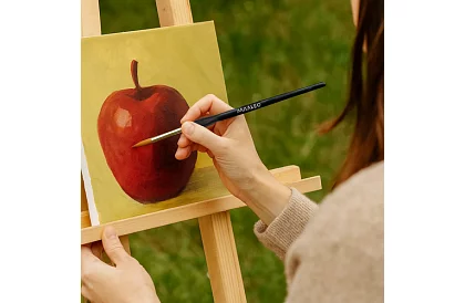 Művészeti ecsetek festéshez – 5 darab + állvány